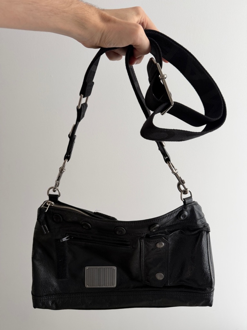 Goatskin The Large Cargo Bag Black